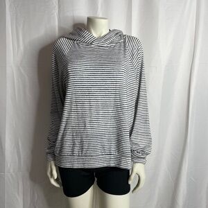 GAP Supersoft Long Sleeve Pocketless Striped Hoodie Size L